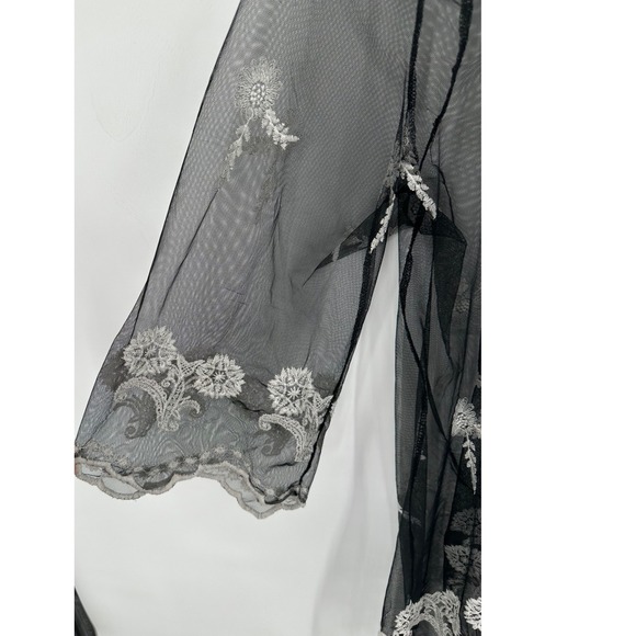 Haute Project Embroidered Sheer Mesh Cardigan Womens S Whimsygoth Fairy Grunge - Picture 9 of 9